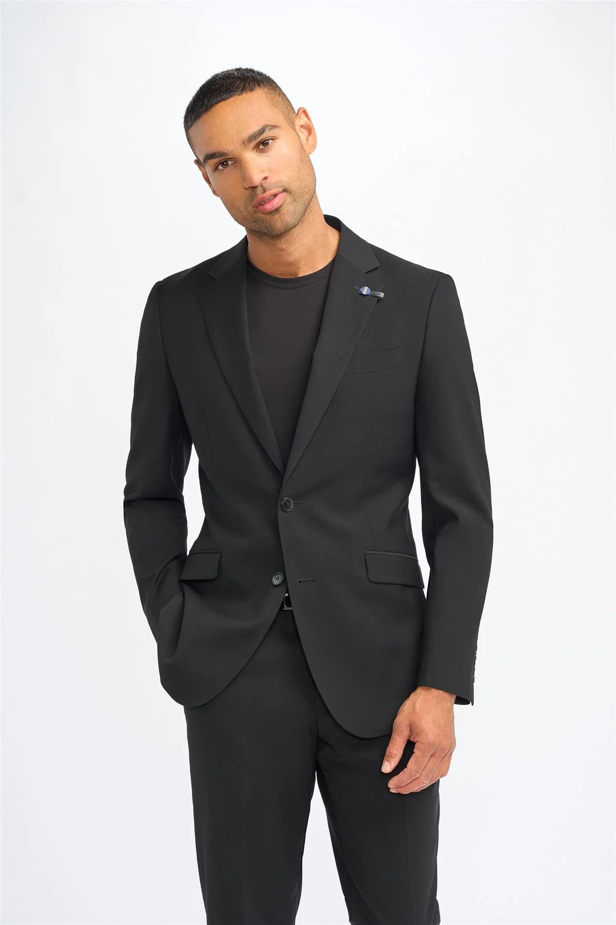 Malibu – Schwarzer Herrenblazer in taillierter Passform