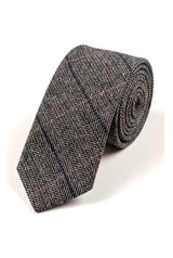 Marc Darcy Herren Tweed Fischgrätenmuster Strukturierte Marc Darcy Krawatten Klassisch Vintage Retro DX7