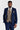 Mayfair Navy Anzug mit Strukturmuster und kontrastierender Weste aus Harris Brown Tweed