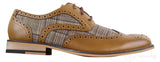 Men's Leather and Tweed Vintage Shoes - Cavani Oslo