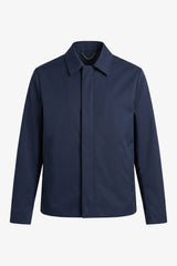 Marineblaue, wasserdichte Harrington-Jacke für Herren mit Kragen