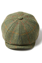 Herren 8 Panel Razor Hat Tweed Blinders Newsboy Grün Karierte Schiebermütze