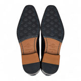 Klassische, formelle Schnürschuhe im Brogue-Stil aus schwarzem Leder für Herren