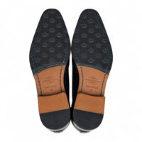 Klassische, formelle Schnürschuhe im Brogue-Stil aus schwarzem Leder für Herren