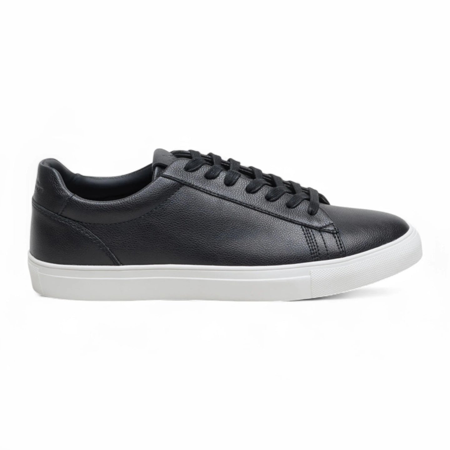 Schwarze Herren-Sneaker aus Leder mit Schnürung