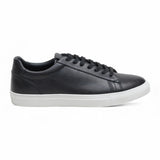 Schwarze Herren-Sneaker aus Leder mit Schnürung