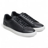 Schwarze Herren-Sneaker aus Leder mit Schnürung