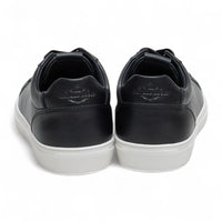Schwarze Herren-Sneaker aus Leder mit Schnürung