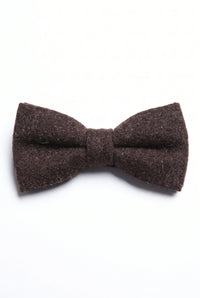 Schwarze Herrenfliege aus Tweed-Wollmischung