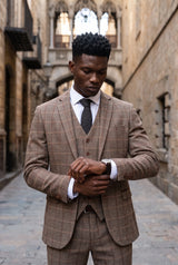 Schwarze Herrenkrawatte aus Wollmischung und Tweed