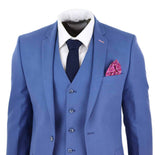 Mens Blue Light Summer Suit