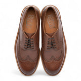 Braune Brogue-Schuhe für Herren aus Leder