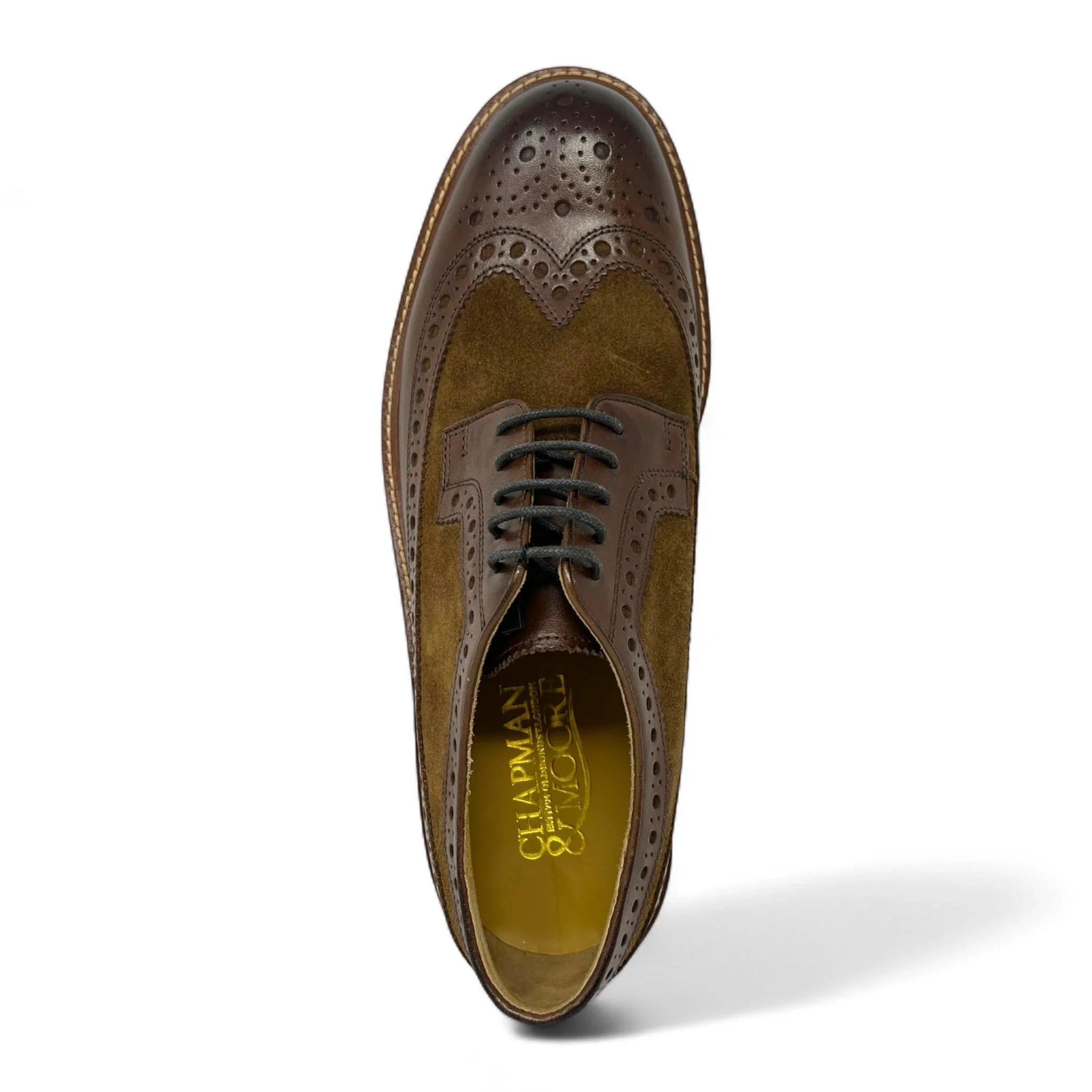 Braune Brogues aus Wildleder für Herren