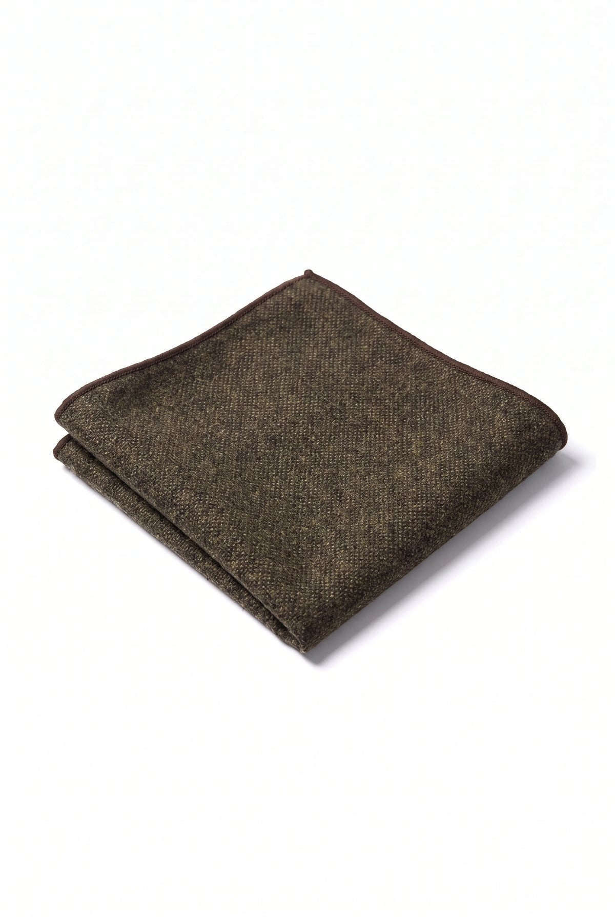 Einstecktuch aus braunem Tweed für Herren
