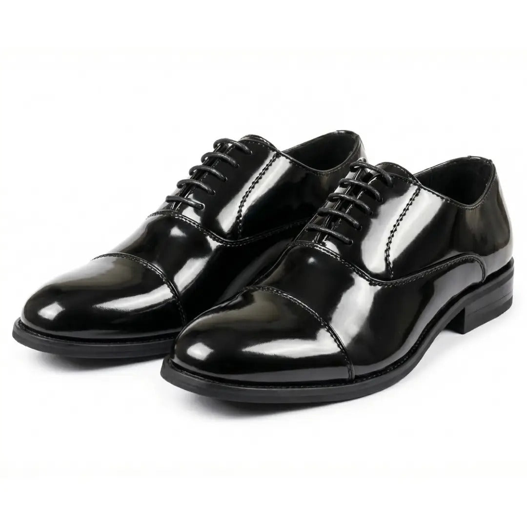 Klassische Oxford-Schnürschuhe für Herren mit Kappe