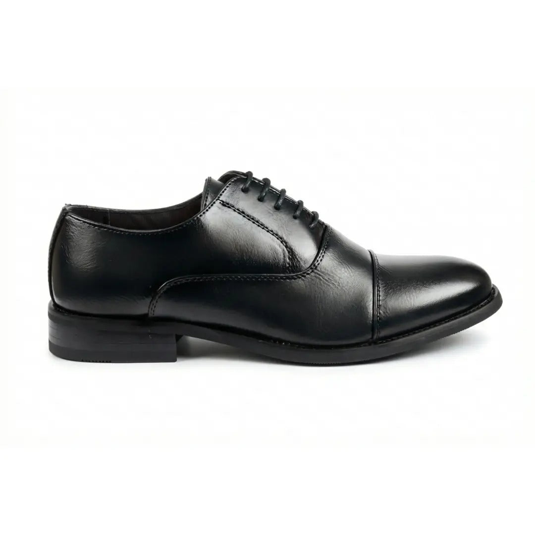 Klassische Oxford-Schnürschuhe für Herren mit Kappe