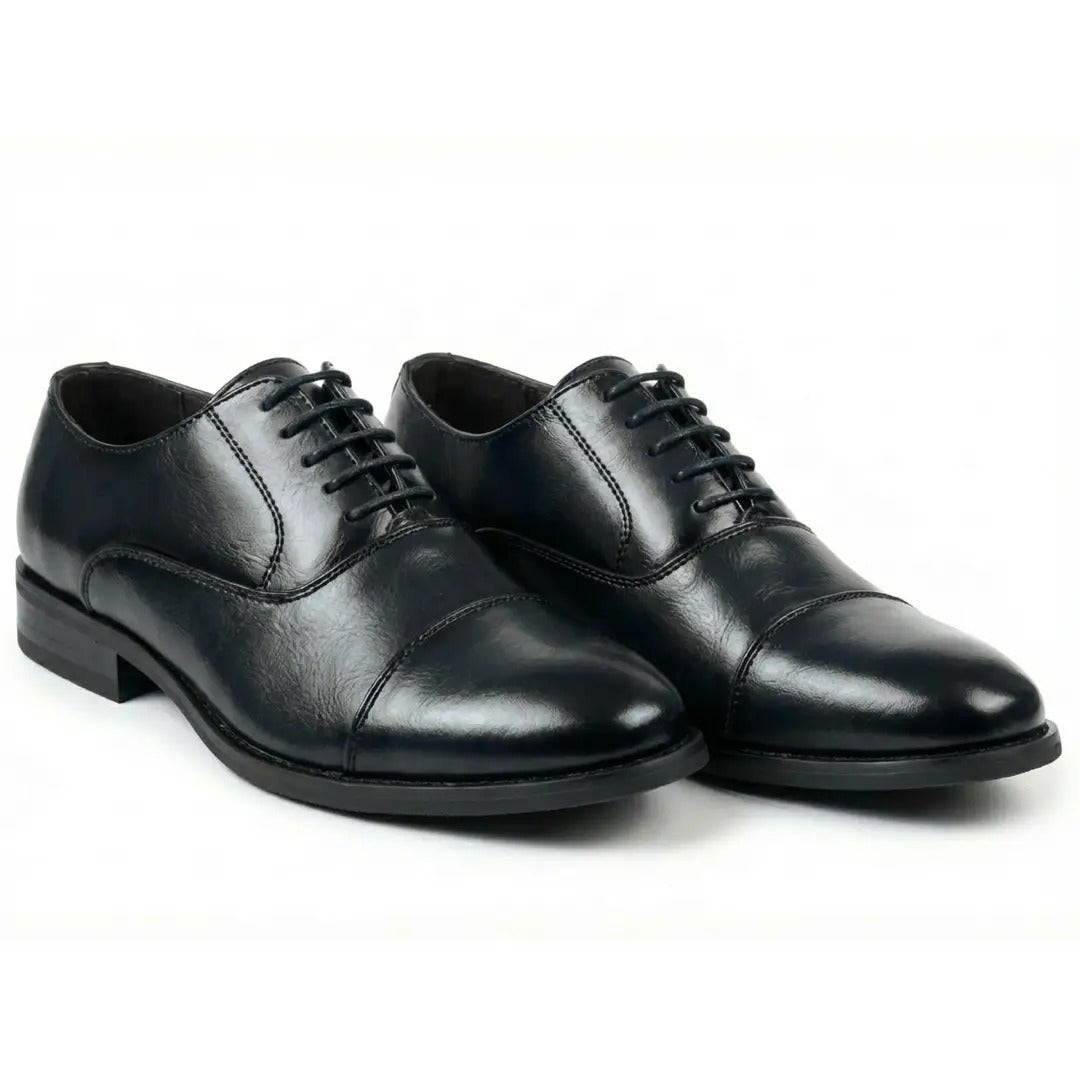 Klassische Oxford-Schnürschuhe für Herren mit Kappe