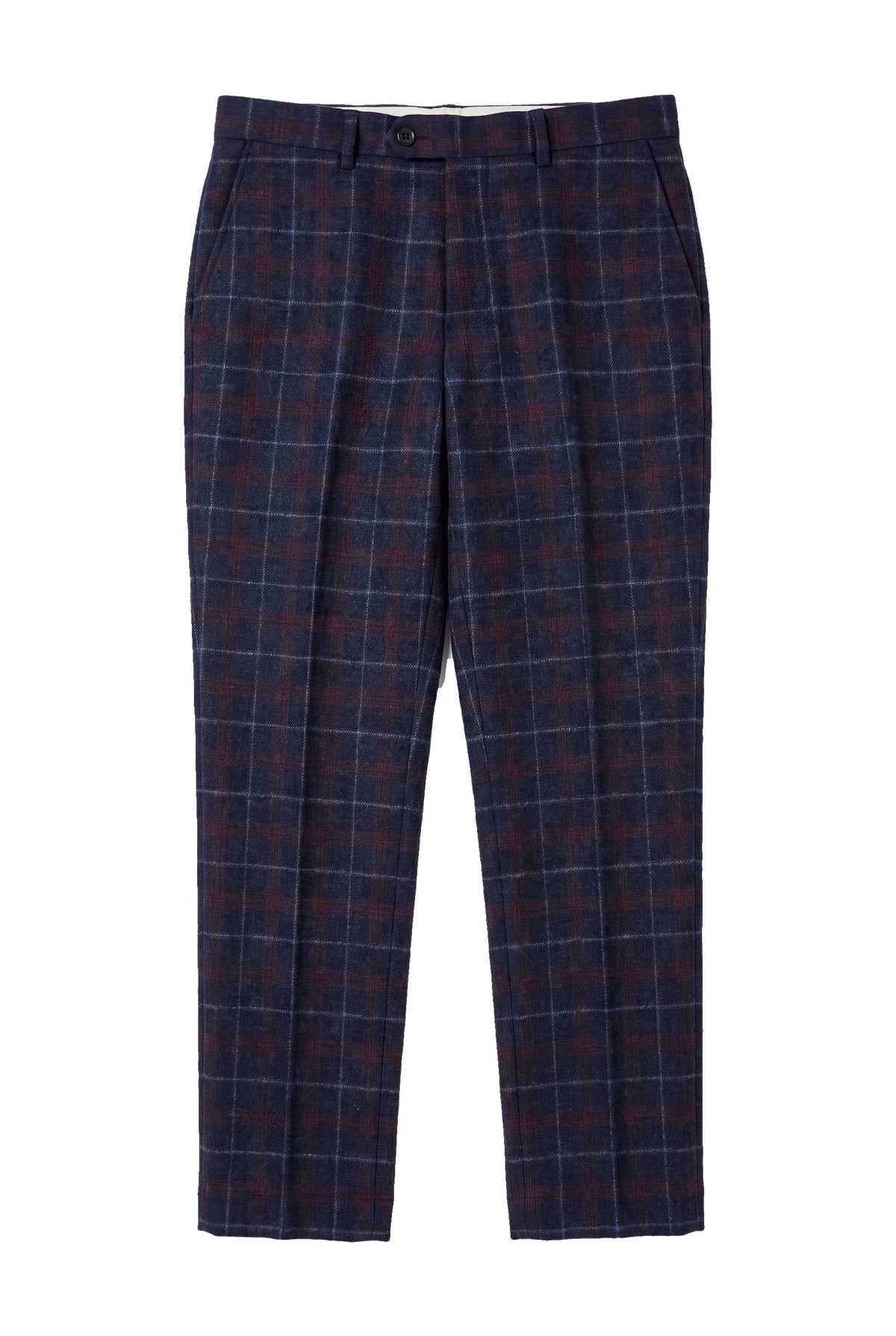 Kenneth - Marineblaue Tweed-Karohose für Herren