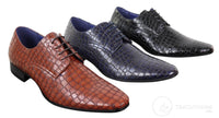 Mens Crocodile Skin Effect Shoes