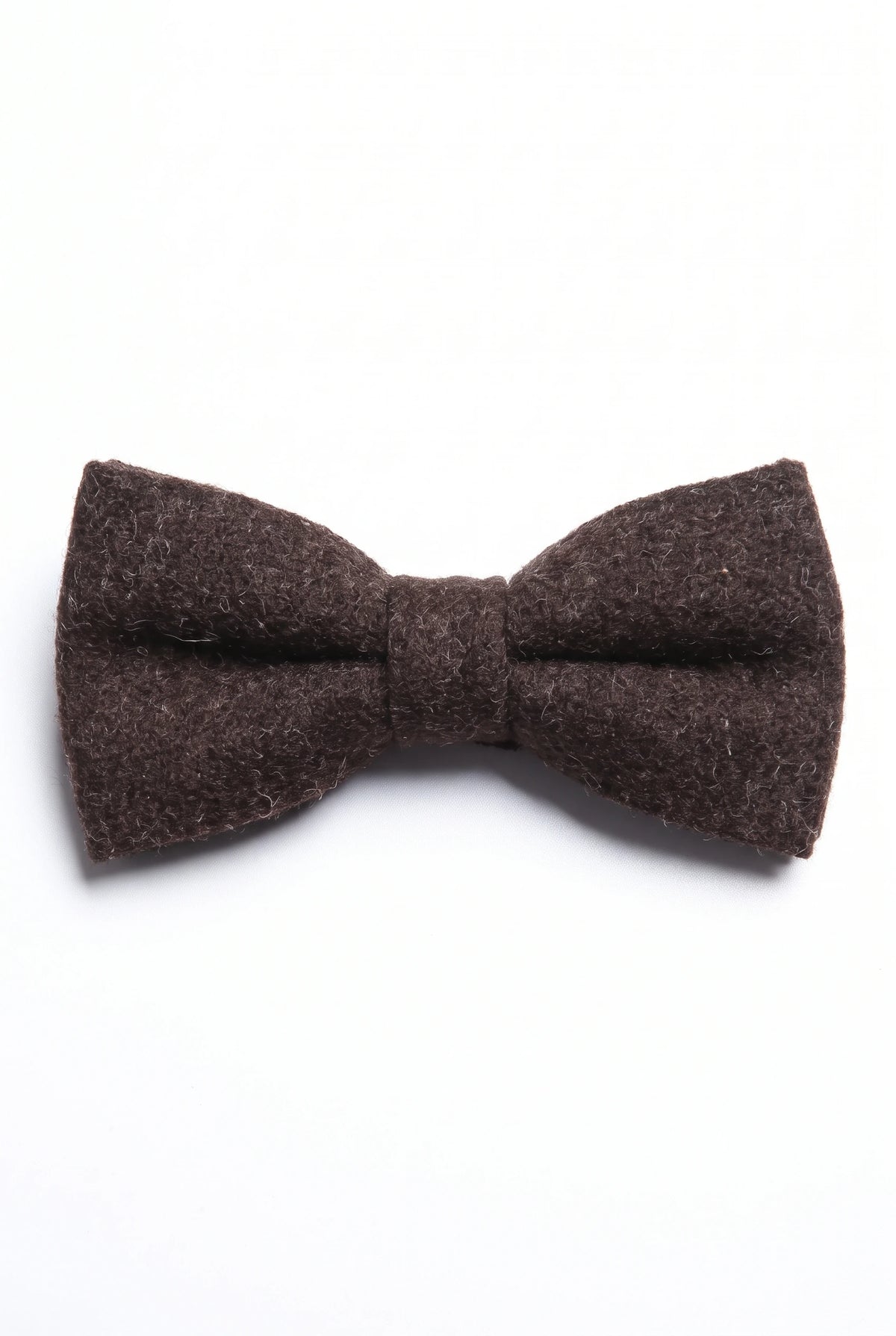 Herrenfliege aus dunkelbraunem Tweed-Wollmischgewebe