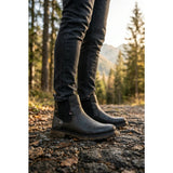 Dunkelgraue, wasserabweisende Chelsea-Stiefeletten für Herren