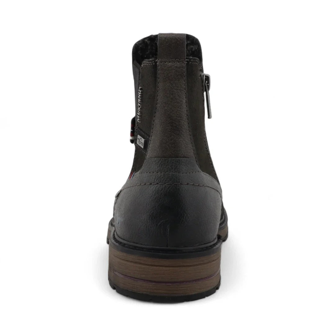 Dunkelgraue, wasserabweisende Chelsea-Stiefeletten für Herren