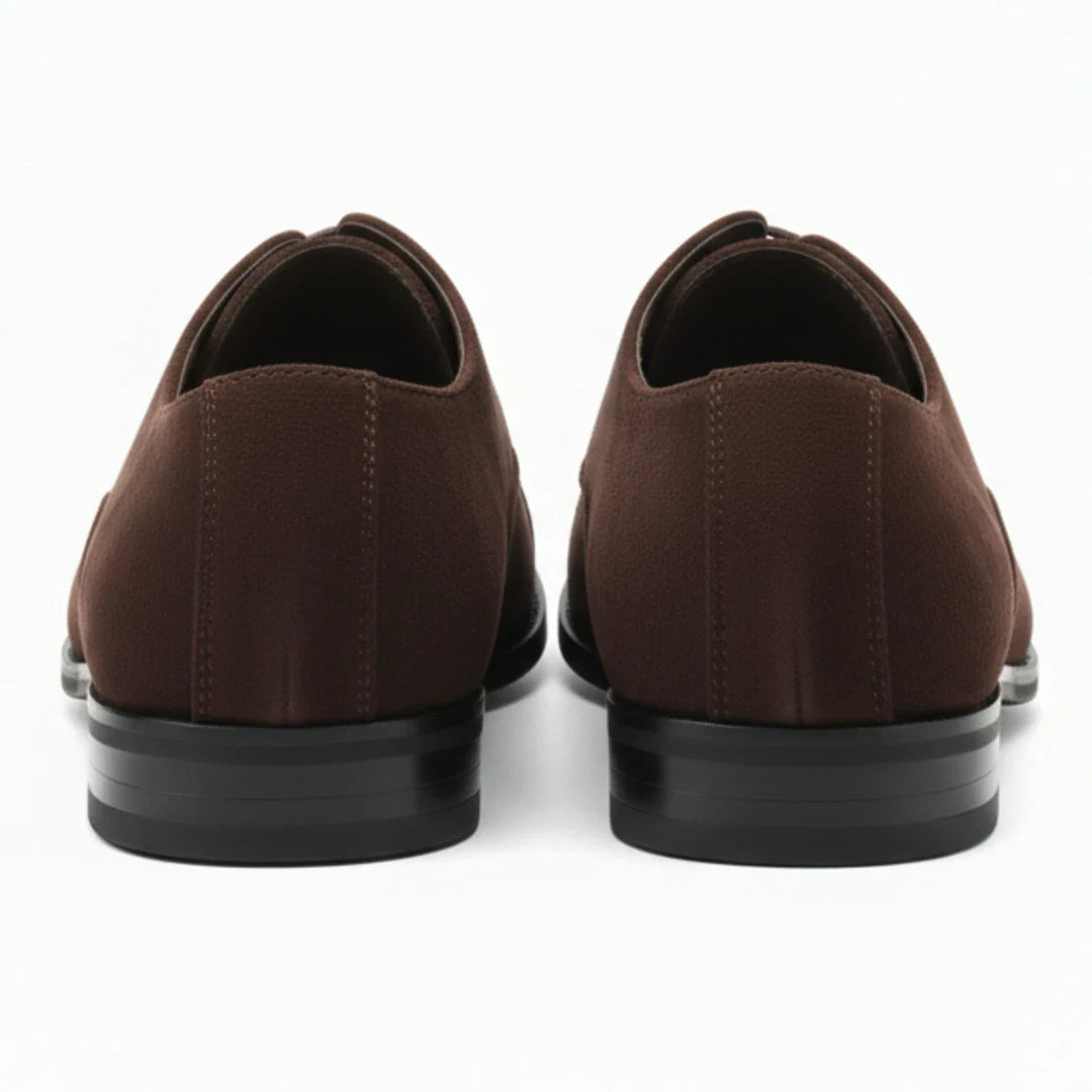 Herren-Oxford-Schnürschuhe aus Wildlederimitat