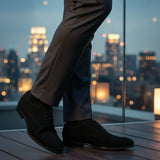 Herren-Oxford-Schnürschuhe aus Wildlederimitat