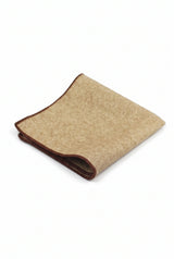 Einstecktuch aus khakifarbenem Tweed für Herren