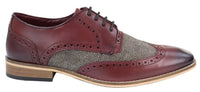 Mens Leather & Tweed 1920s Gatsby Shoes