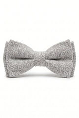 Herren-Fliege aus hellgrauem Tweed