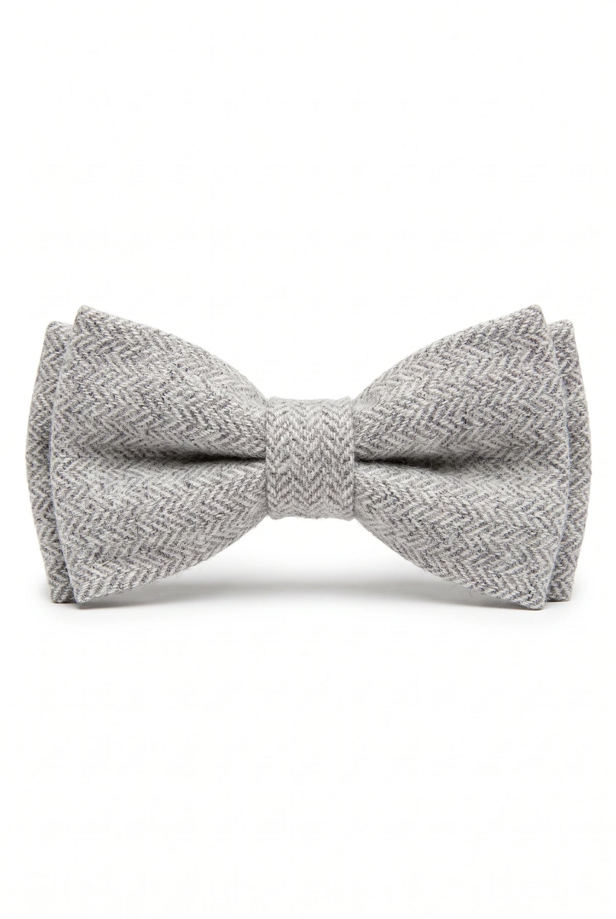 Herren-Fliege aus hellgrauem Tweed