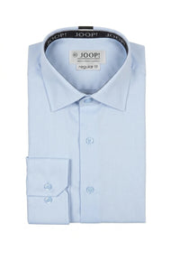 Herren-Langarmhemd mit Knopfleiste – Blau