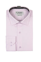Herren-Langarmhemd mit Knopfleiste – Rosa