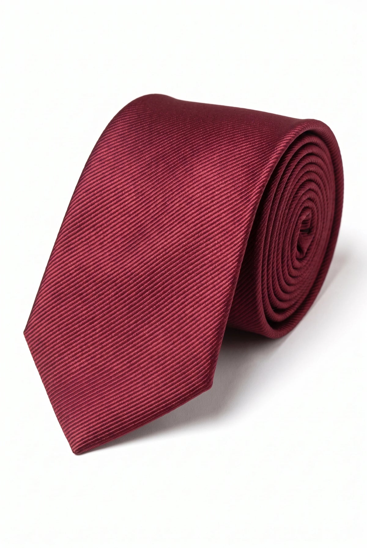 Herrenkrawatte, bordeauxrot, schmal, 6 cm, einfarbig