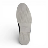 Herren-Derbyschuhe aus marineblauem Wildleder mit schlichter Zehenpartie