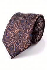 Herrenkrawatte mit marineblauem Paisleymuster