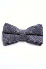 Herren-Fliege aus marineblauem Tweed