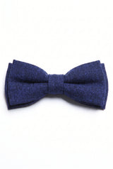 Herrenfliege aus marineblauem Tweed-Wollmischgewebe
