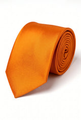 Orangefarbenes Krawatten-Set für Herren