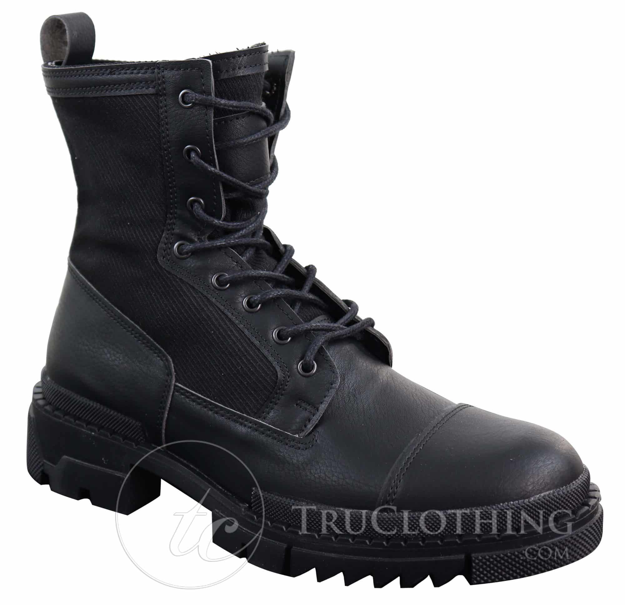 Mens PU Leather Ankle Boots