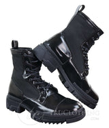Mens PU Leather Ankle Boots