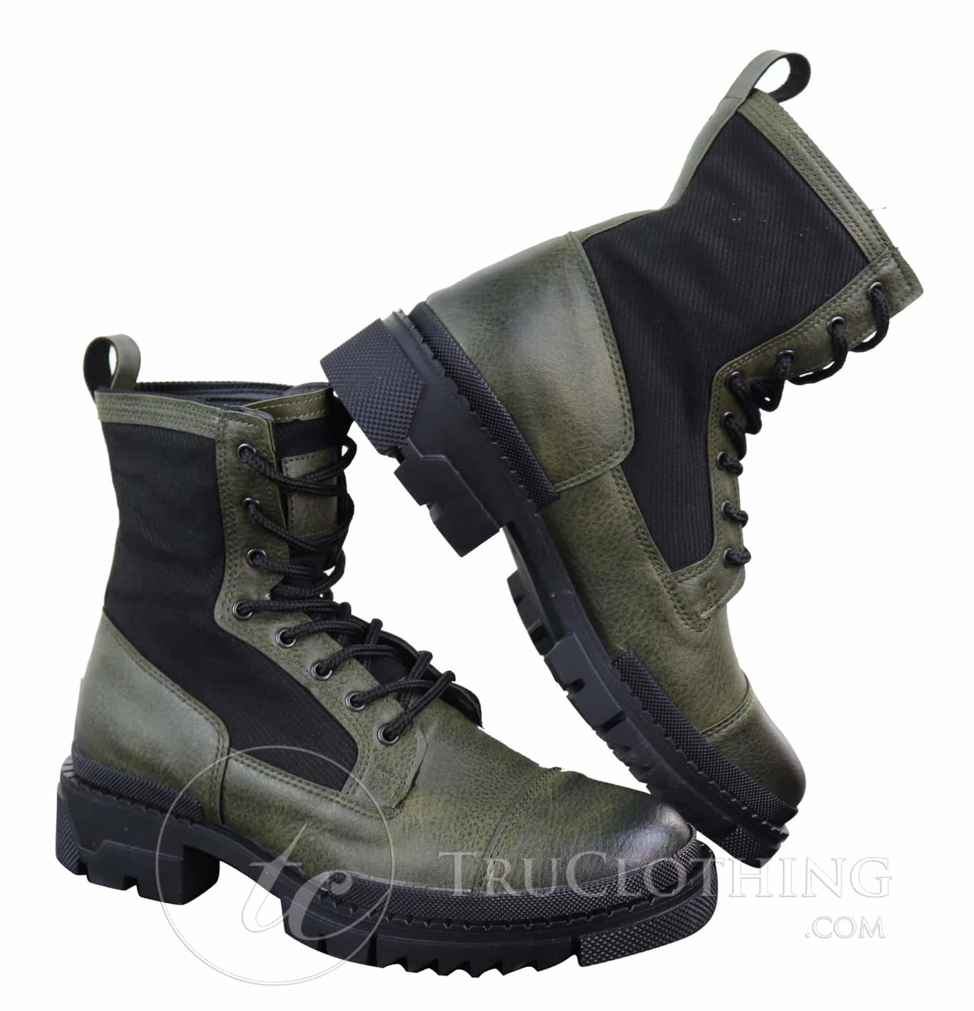 Mens PU Leather Ankle Boots