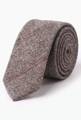 Rote Herrenkrawatte aus Wollmischung und Tweed
