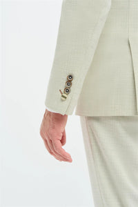 Herrenblazer in Salbeigrün, taillierte Passform