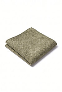 Einstecktuch für Herren, salbeigrün, aus Tweed-Wollmischung