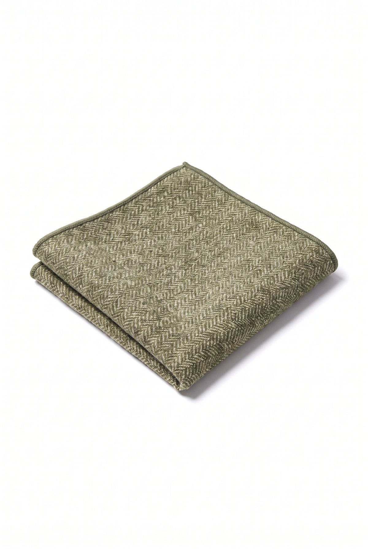 Einstecktuch für Herren, salbeigrün, aus Tweed-Wollmischung