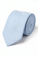 Herrenkrawatte in Himmelblau mit Wildlederfinish