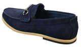 Mens Slip On Buckle Horsebit Driving Shoes Loafers Retro Smart Casual Suede