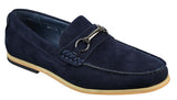 Mens Slip On Buckle Horsebit Driving Shoes Loafers Retro Smart Casual Suede